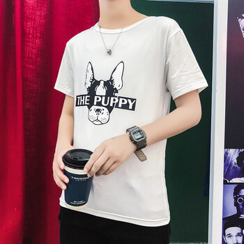 普戈斯（PUGESI） 短袖 男士T恤 白色狗頭短袖 S，XL，L，XXL，M