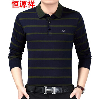 恒源祥（HYX） 長袖 男士T恤 綠色 XL，L，M，加大，XXXL，XXL