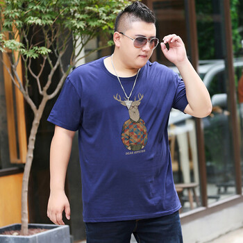 富貴鳥(niǎo) 短袖 男士T恤 深藍鹿頭人 