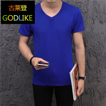 古萊登（GODLIKE） 短袖 男士T恤 寶藍色 XL，L，M，XXXL，XXL