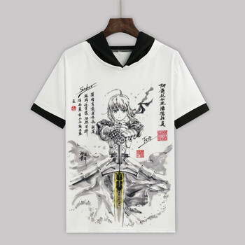 刻沫 短袖 男士T恤 fate吾王saber52 
