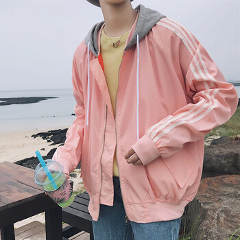 UYUK 長(zhǎng)袖 男士T恤 藕色 S，XL，L，XXL，XXXL，M
