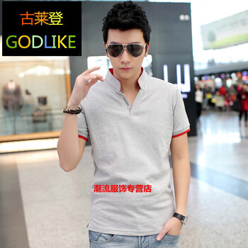 古萊登（GODLIKE） 短袖 男士T恤 淺灰色 XL，L，XXL，XXXL，M