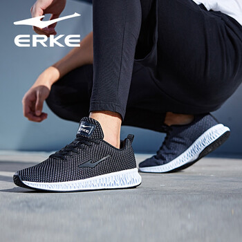 鴻星爾克（ERKE）跑步鞋正黑/正白 44，41，42，43