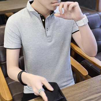 潮以純男 短袖 男士T恤 潮以純男灰色黑袖 XL，L，XXXL，XXL，M
