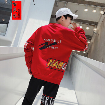 古萊登（GODLIKE） 長袖 男士T恤 紅色 XL，L，M，XXL，XXXL