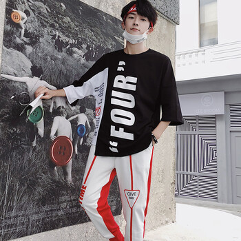 古萊登（GODLIKE） 短袖 男士T恤 紅色套裝 S，XL，L，XXXL，M，XXL
