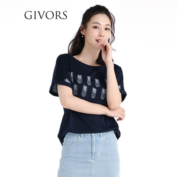 GIVORS 印花 短袖 T恤 女 圓領(lǐng)