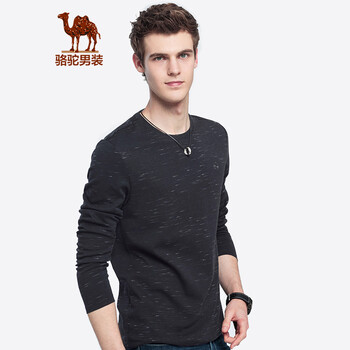 駱駝（CAMEL） 長袖 男士T恤 黑色 XL，L，M，XXL，XXXL