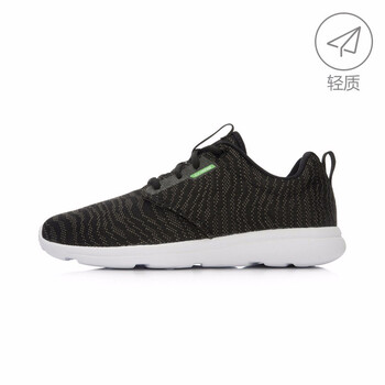 李寧（LI-NING）跑步鞋灰/黑/綠 39