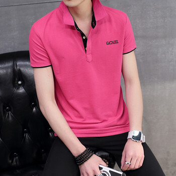 Chemmanur 短袖 男士T恤 玫紅黑領(lǐng) XL，L，M