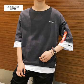 古萊登（GODLIKE） 短袖 男士T恤 深灰色 S，XL，L，M，XXXL，XXL