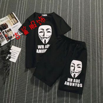 尊尚鳥 短袖 男士T恤 面具套裝黑 