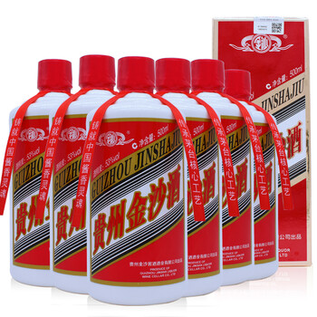 金沙53%vol375mL-500mL，500ml*6 醬香型，醬香