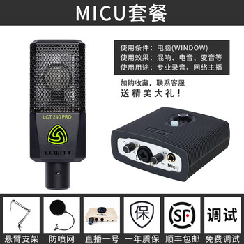 萊維特（LEWITT）  支撐式 麥克風(fēng) 萊維特240pro+艾肯MICU聲卡套餐