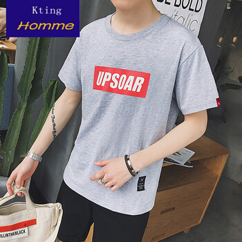 Kting Homme 短袖 男士T恤 淺灰色 