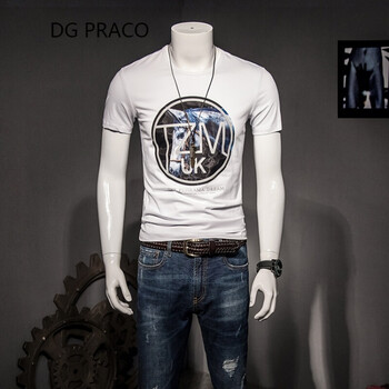 DG PRACO 短袖 男士T恤 羽毛白 XL，L，M，XXXL，XXL
