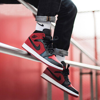 耐克（NIKE）籃球鞋黑紅小禁穿男554724-610 