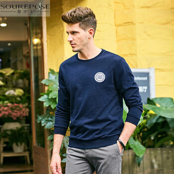 奢步士（SOUREPOSE） 長(cháng)袖 男士T恤 藏青色 