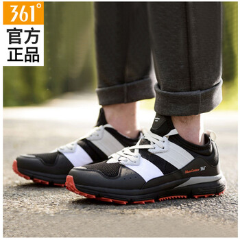 361°跑步鞋黑色/辣橙 44，39，40，41，42，43