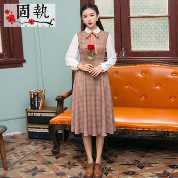 固執(zhí)（OBSTINATE） 格子 格子 連衣裙
