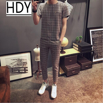 鴻德源（HongDeYuan） 短袖 男士T恤 MR九分褲套裝TZ07 
