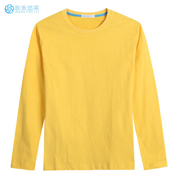玖禾悠萊 長(cháng)袖 男士T恤 黃色 
