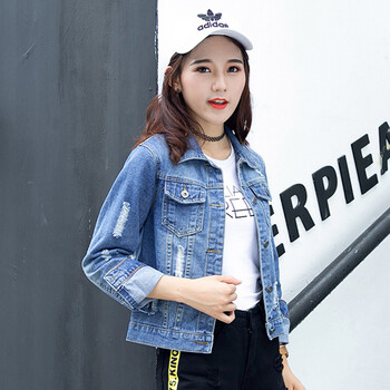 玫姿戀 方領(lǐng) 長(cháng)袖 女 短外套 紐扣