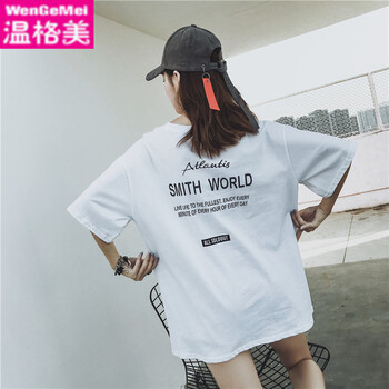溫格美 褶皺 短袖 T恤 女 圓領(lǐng)