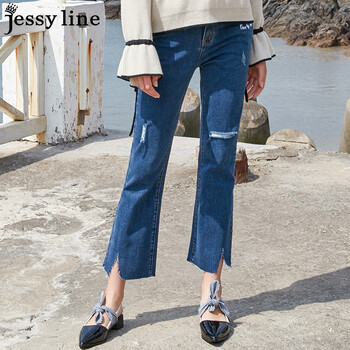 Jessy line  喇叭褲 女 長(zhǎng)褲 牛仔褲