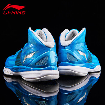李寧（LI-NING）籃球鞋熒光藍(lán)/白 42