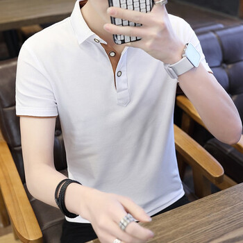 潮以純男 短袖 男士T恤 潮以純男白咖啡袖 XL，L，XXXL，M，XXL