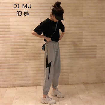 的慕（DiMu） 高腰 鉛筆褲/小腳褲 女 九分褲 休閑褲