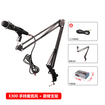POLIGU  手持 麥克風(fēng) E300電容麥+懸臂支架【360度調(diào)整】