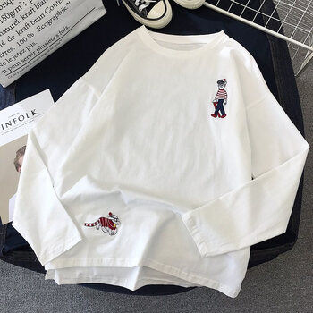美倫可兒 刺繡 短袖 T恤 女 圓領(lǐng)