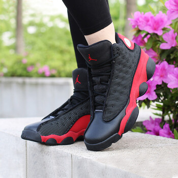 耐克（NIKE）籃球鞋AJ13黑紅季后賽女414574-004 41
