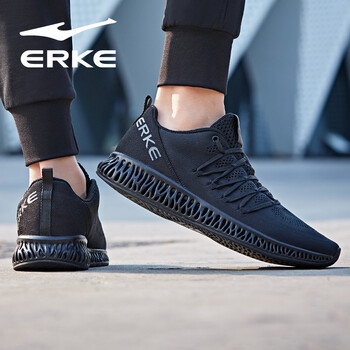 鴻星爾克（ERKE）跑步鞋正黑/御墨灰 44，39，40，41，42，43