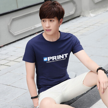 Katiewens 短袖 男士T恤 6016藏青色 S，XL，L，XXL，M，XXXL