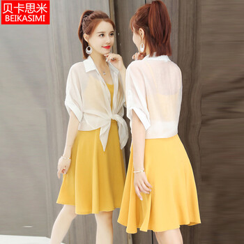 貝卡思米（Beikasimi） 純色 露肩，蝴蝶結 連衣裙