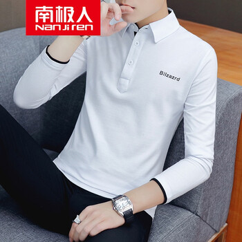 南極人（Nan Ji ren） 長袖 男士T恤 白色 XL，L，M