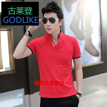 古萊登（GODLIKE） 短袖 男士T恤 紅色 XL，L，XXXL，XXL，M