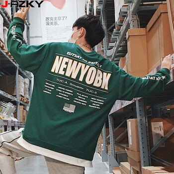 Jazky 長袖 男士T恤 W565墨綠色 XL，L，M，加大，XXL，XXXL