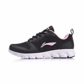 李寧（LI-NING）跑步鞋標(biāo)準(zhǔn)黑/新珊瑚粉/標(biāo)準(zhǔn)白 