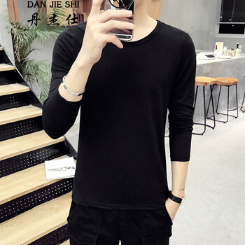 丹杰仕（DANJIESHI） 長(zhǎng)袖 男士T恤 黑色 XL，L，XXL，XXXL，M