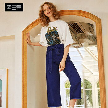 兩三事 高腰  女 九分褲 休閑褲