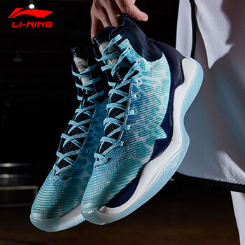 李寧（LI-NING）籃球鞋電光藍(lán)/晴空藍(lán)/廣東藍(lán)/白 42
