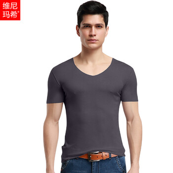 維尼瑪希（VeniMasee） 短袖 男士T恤 無痕-深灰色 XL，L，M，XXL
