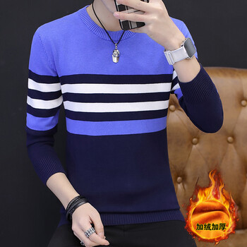 富貴鳥（FGN） 長(zhǎng)袖 男士T恤 彩藍(lán)色(加絨) XL，L，M，加大，XXXL，XXL