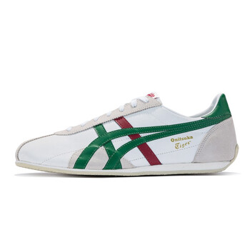 Onitsuka Tiger跑步鞋 白色/深橄欖綠 41.5