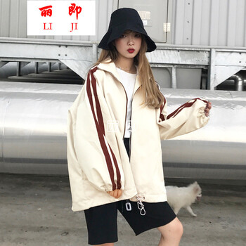 麗即 立領(lǐng) 長(cháng)袖 女 短外套 3D，口袋，明線(xiàn)裝飾